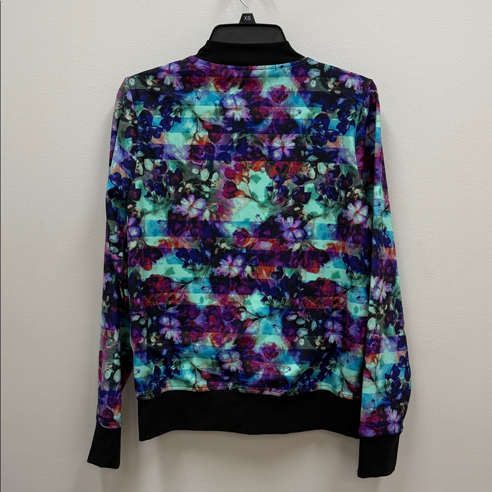 Athleta Multicolor Floral Fade Bombtastic Jacket Womens Sz Medium! - Picture 11 of 11